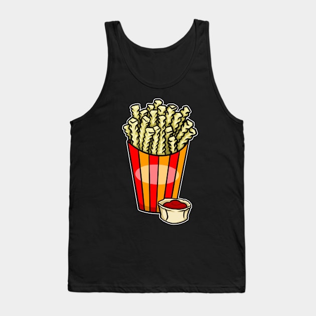 French Fries and Ketchup Tank Top by Laughin' Bones